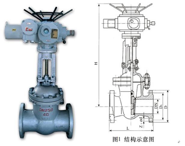 z9b40h-100c防爆電動(dòng)閘閥結(jié)構(gòu)圖